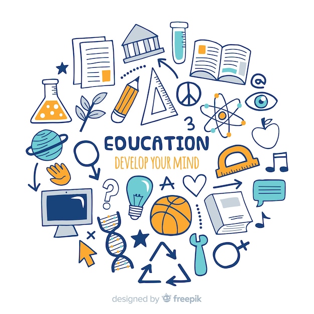 Free Vector Modern hand drawn education concept