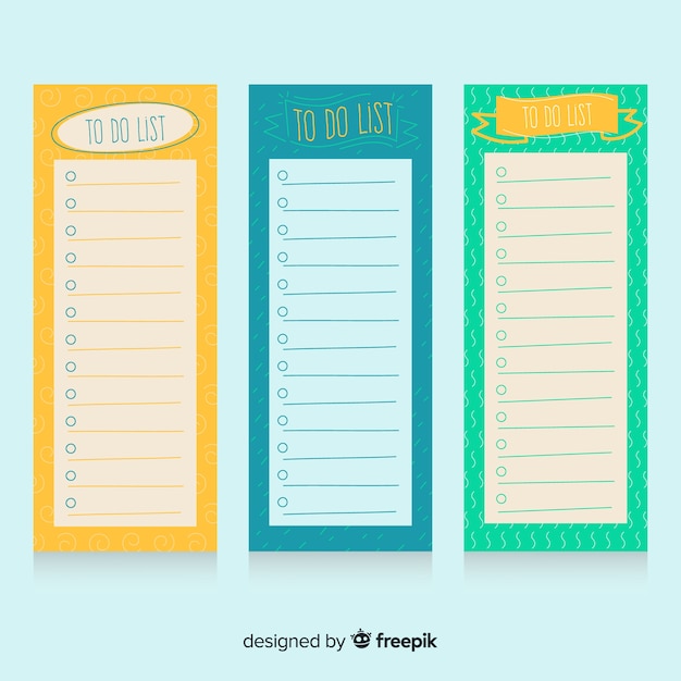 Modern hand drawn to do list collection | Free Vector