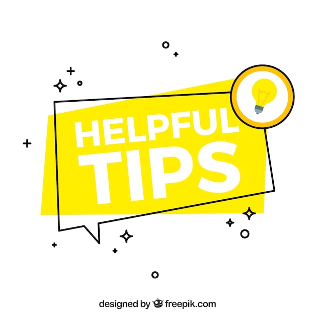 Modern helpful tips composition with flat design Free Vector