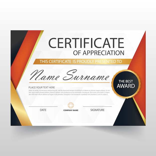 Free Vector | Modern horizontal diploma design