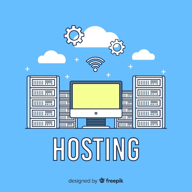 Modern Hosting Concept | Free Vector