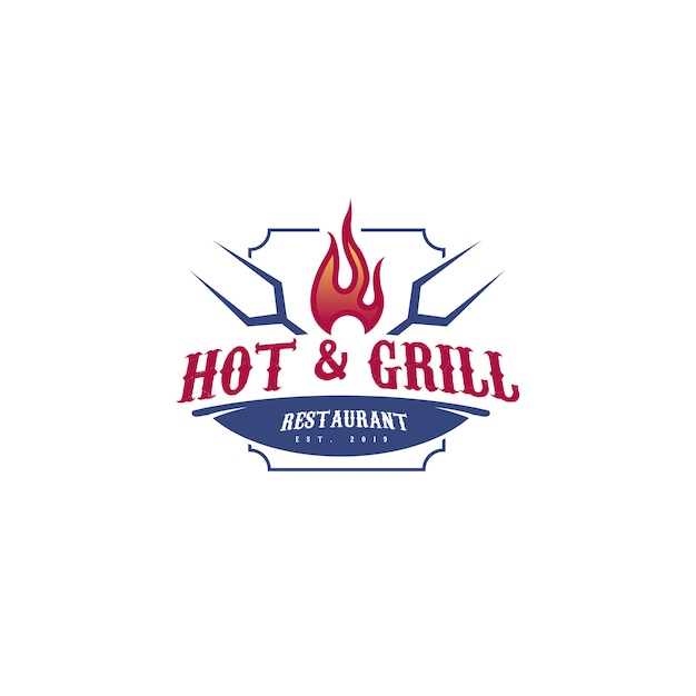 Download Free Modern Hot Grill Logo Template Premium Vector Use our free logo maker to create a logo and build your brand. Put your logo on business cards, promotional products, or your website for brand visibility.