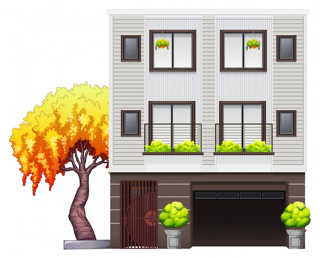 Download Free Vector | A modern house