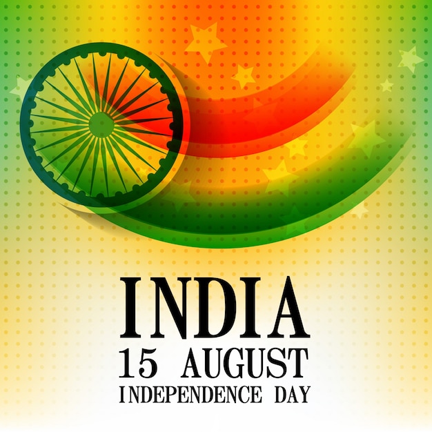 Modern indian independence day design | Free Vector