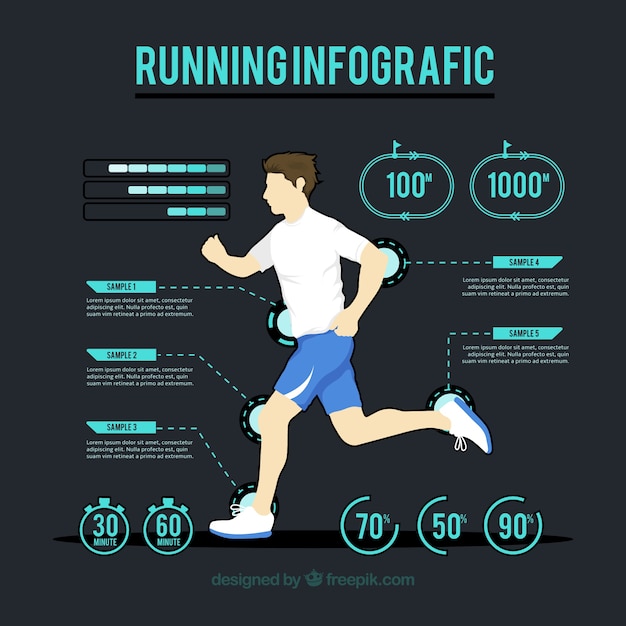 Modern infographic of physical activity | Free Vector