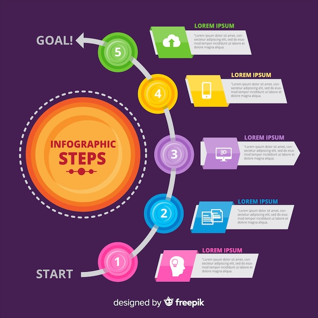 Free Vector | Modern infographic steps concept