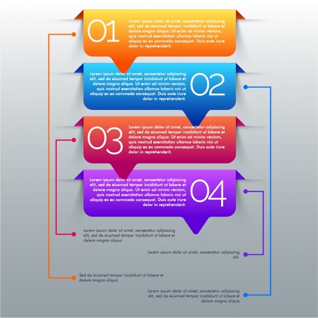 Premium Vector | Modern infographic with colorful phases for business