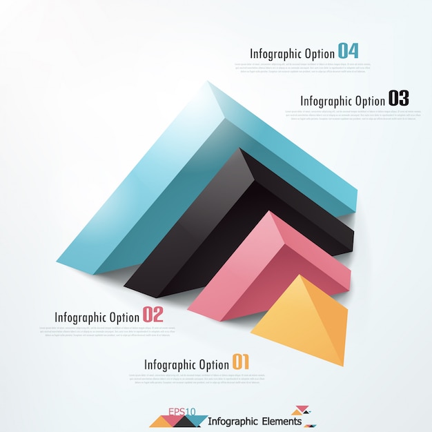 Premium Vector Modern Infographics Options Banner With Pyramid 0980