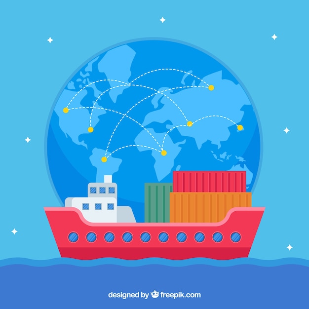 Free Vector Modern International Trade Concept