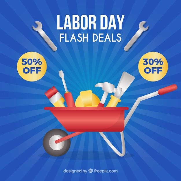 Modern labor day sales composition