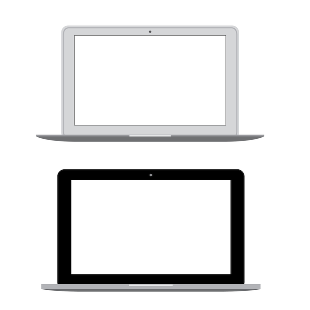 Modern laptop notebook vector Premium Vector