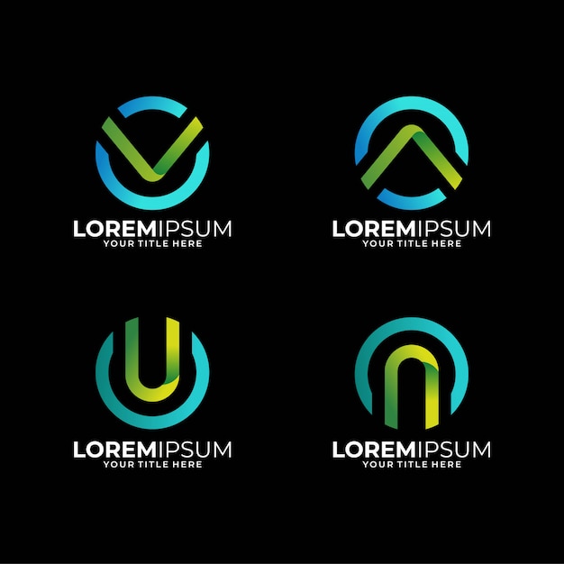 Download Free Modern Letter Circle Logo Design Set Premium Vector Use our free logo maker to create a logo and build your brand. Put your logo on business cards, promotional products, or your website for brand visibility.