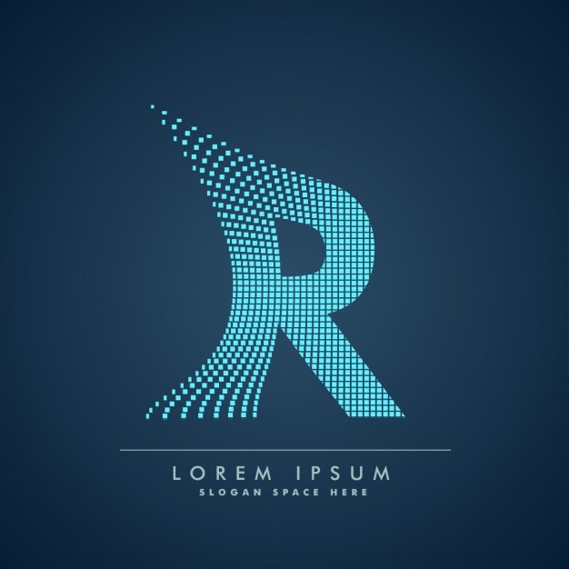 Modern Letter R Background Vector Free Download