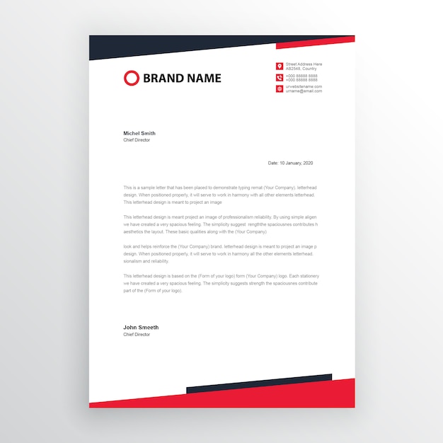 Premium Vector Modern Letterhead Template