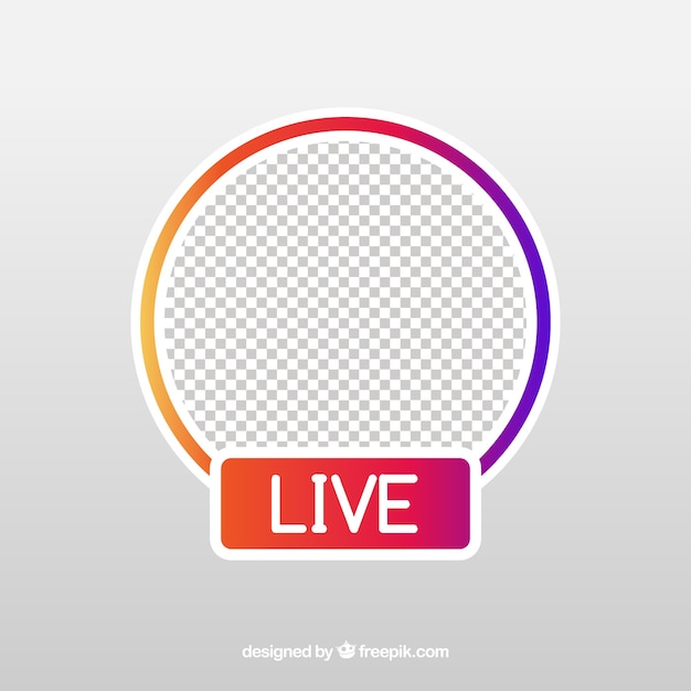 Free Vector | Modern live streaming icon with flat design