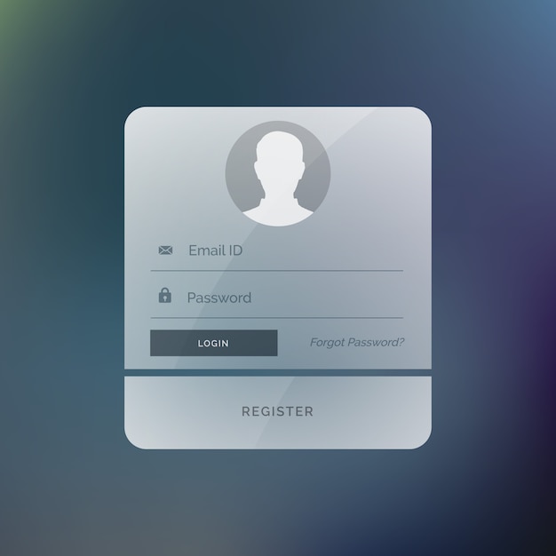 Free Vector Modern login  form