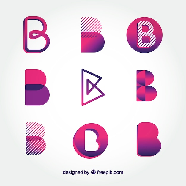 Download Free Download This Free Vector Modern Logo Letter B Template Collection Use our free logo maker to create a logo and build your brand. Put your logo on business cards, promotional products, or your website for brand visibility.