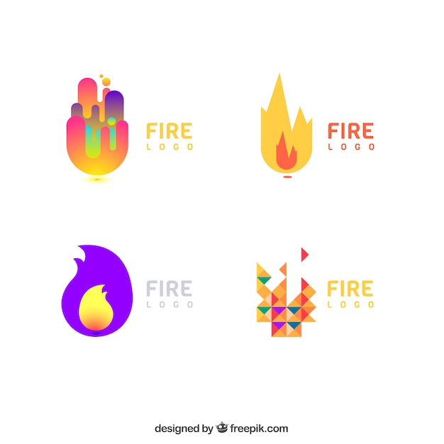 Download Modern logos set of colors in flat design Vector | Free ...