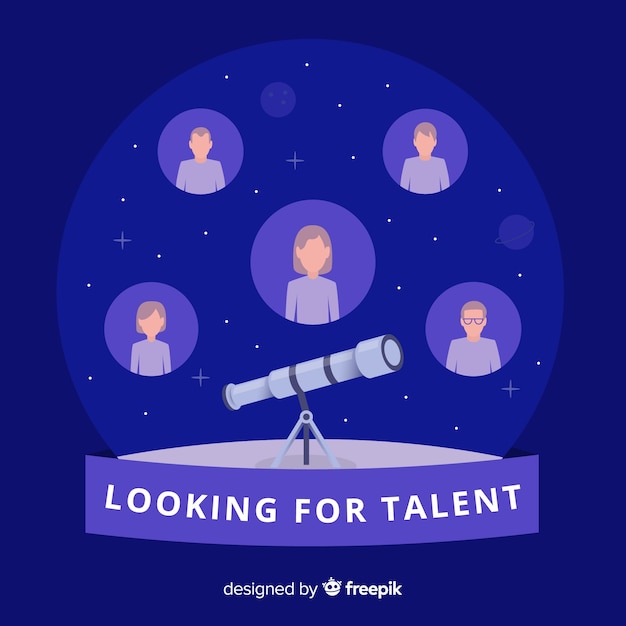 Modern looking for talent composition | Free Vector