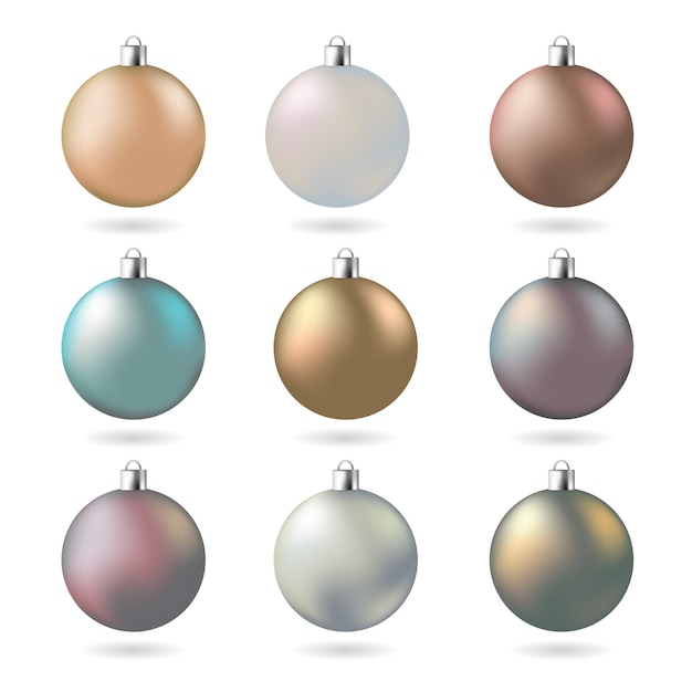 pastel christmas balls