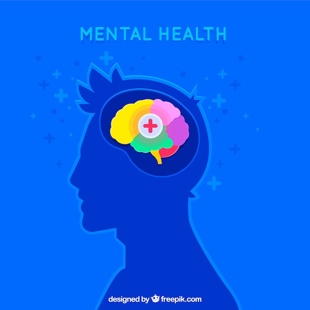 Modern mental health concept with flat\
design