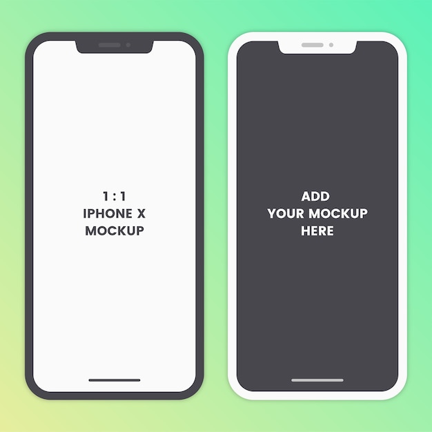 Modern mobile mockup | Premium Vector