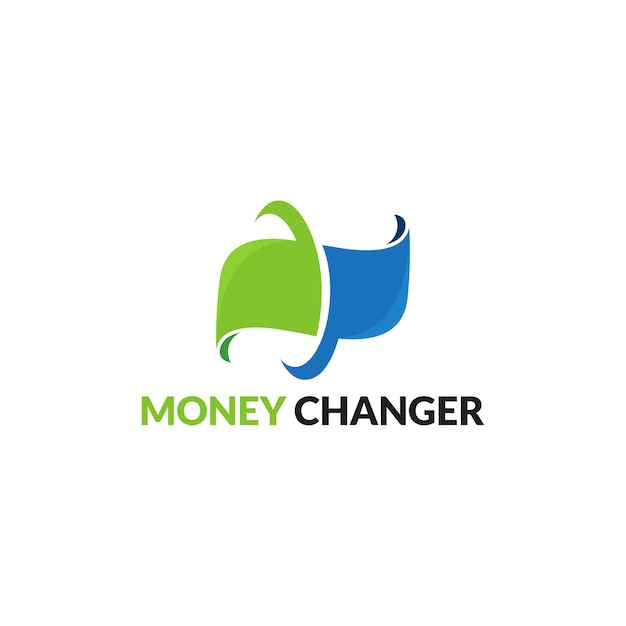 Premium Vector | Modern money changer logo template designs