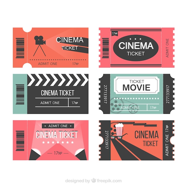 Modern movie  tickets  Vector  Free Download