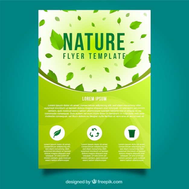 Free Vector | Modern nature flyer template with lovely style