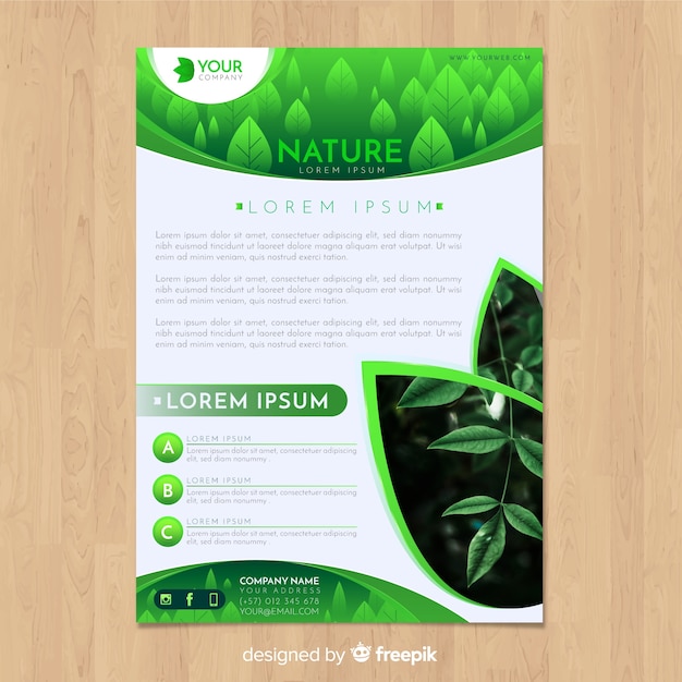 Free Vector | Modern nature flyer template