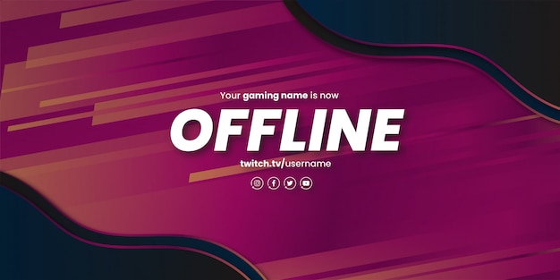 Download Free Modern Offline Twitch Banner Background With Speed Lines Vector Use our free logo maker to create a logo and build your brand. Put your logo on business cards, promotional products, or your website for brand visibility.