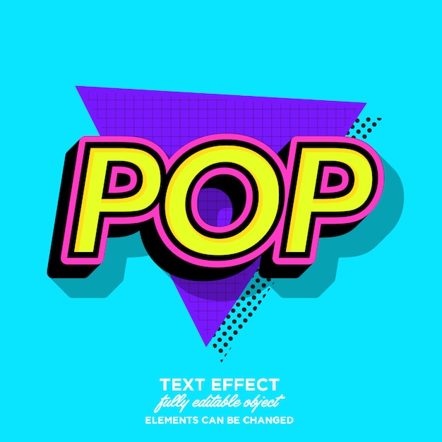 Premium Vector Modern old pop art font effect