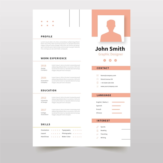 Free Vector | Modern online curriculum vitae