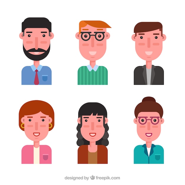 Download Vector - Pack of avatars with traditional jobs - Vectorpicker