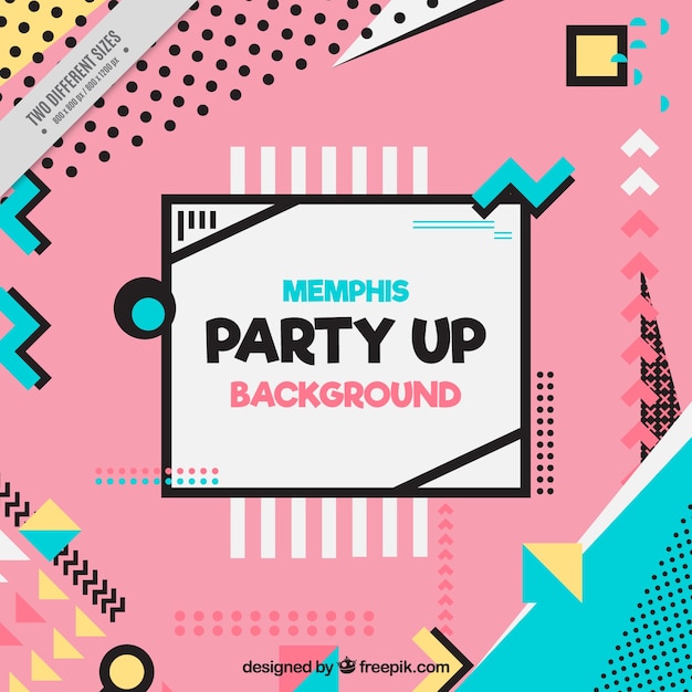 Modern party  background  with geometric shapes Free Vector