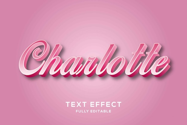 Modern Pink Script Text Effect Premium Vector 1540