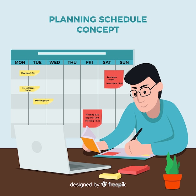 Planning date. Schedule planning.