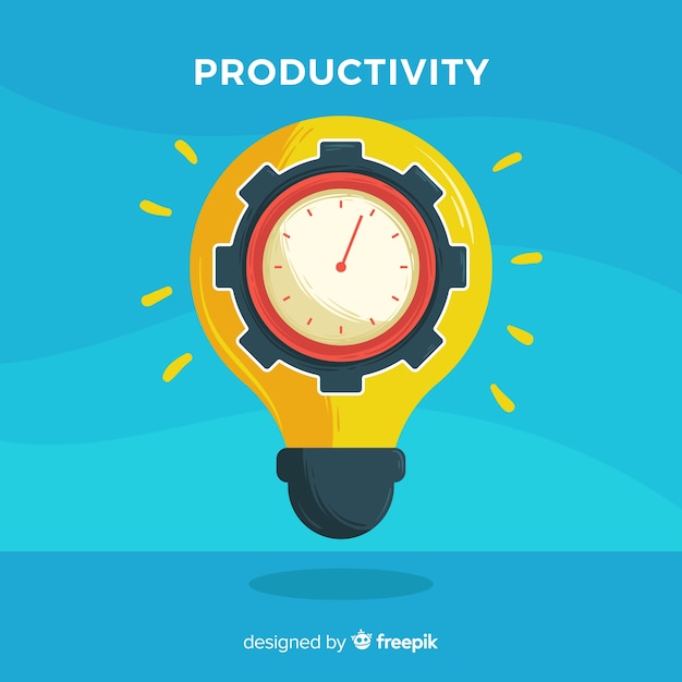 Modern productivity concept with flat design Free Vector
