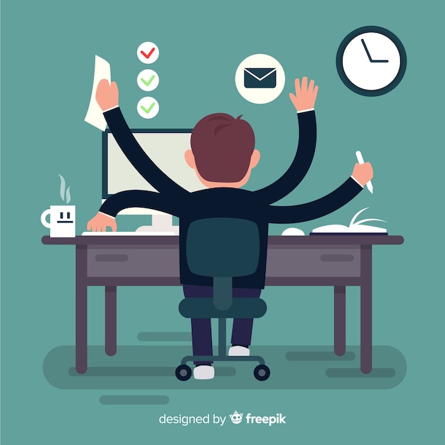 Modern productivity concept with flat design Free Vector
