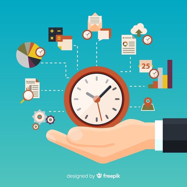 Modern productivity concept with flat design Free Vector