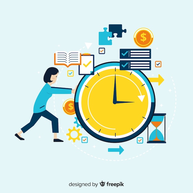 Modern productivity concept with flat design Free Vector