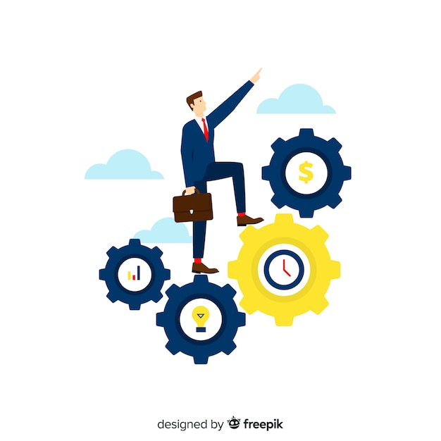 Modern productivity concept with flat design Free Vector