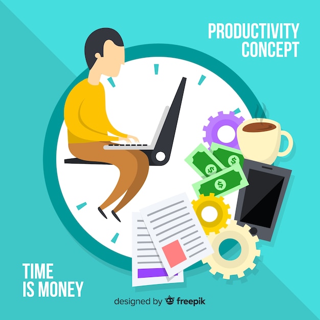 Modern productivity concept with flat design Free Vector