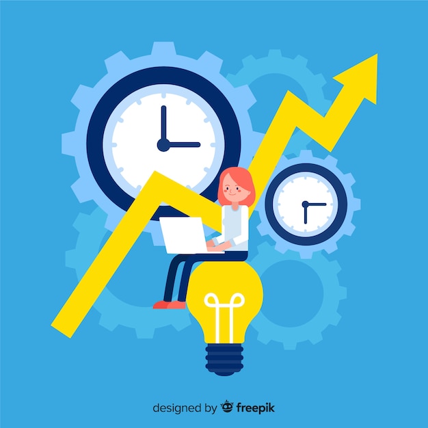 Modern Productivity Concept With Flat Design | Free Vector