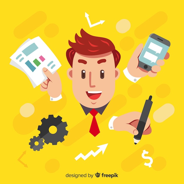 Modern productivity concept with flat design Free Vector