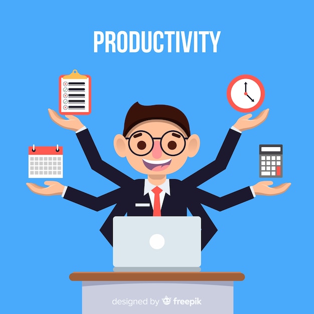 Modern productivity concept with flat design Free Vector