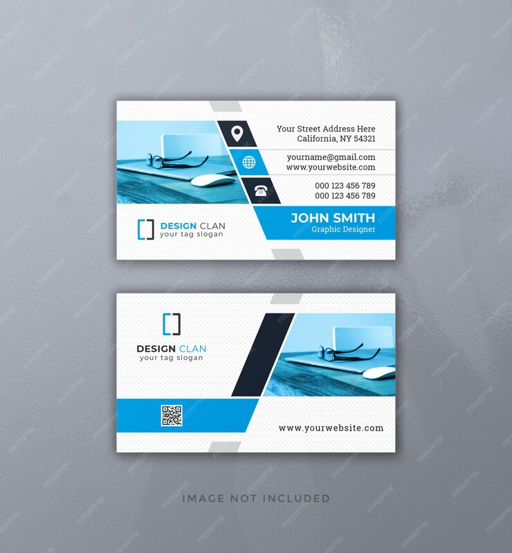  Modern professional business card template design Premium Vector