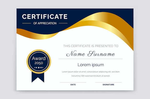 Premium Vector | Modern and professional certificate template design of ...