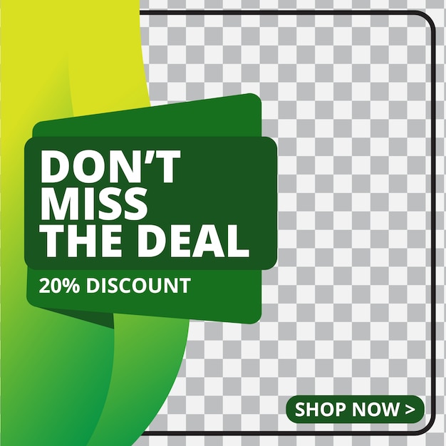 Modern promotion square web banner for social media Premium Vector