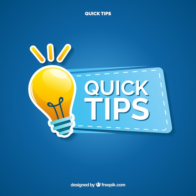 Modern quick tips composition with flat design Free Vector